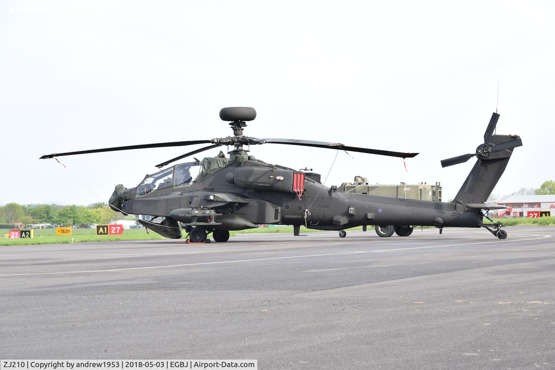 ZJ210, Westland Apache AH.1 C/N DU044/WAH44, ZJ210 at Gloucestershire Airport.