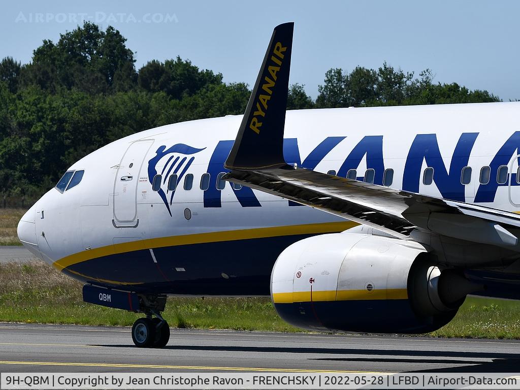 9H-QBM, 2015 Boeing 737-8AS C/N 44708, Bordeaux (BOD)	Marseille (MRS)	FR6467