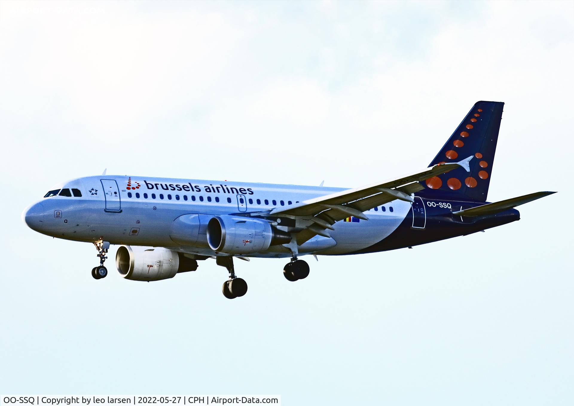 OO-SSQ, 2009 Airbus A319-112 C/N 3790, Copenhagen 27.5.2022