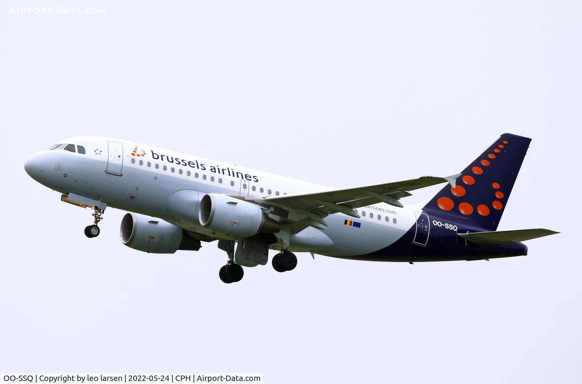 OO-SSQ, 2009 Airbus A319-112 C/N 3790, Copenhagen 24.5.2022