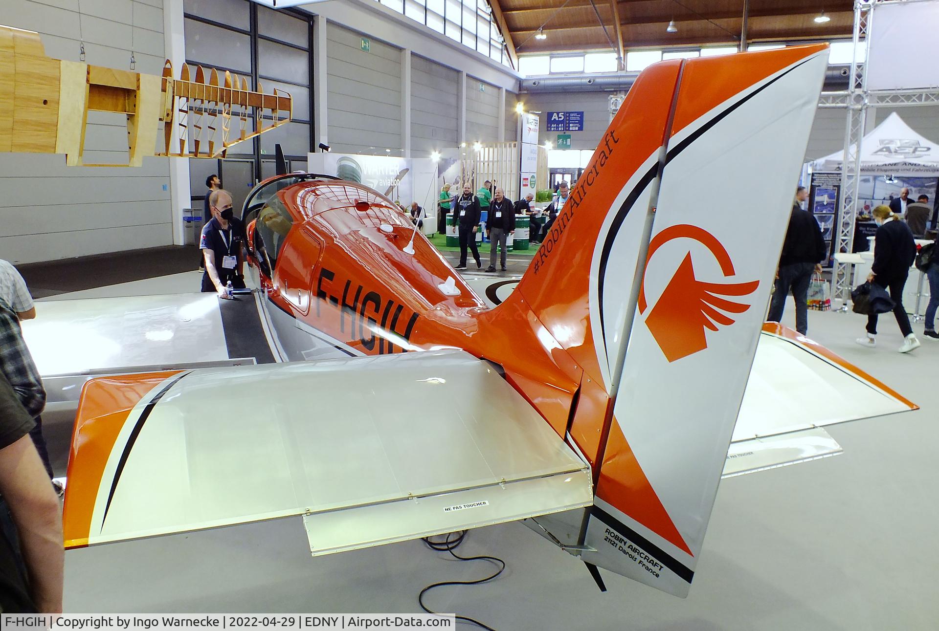 F-HGIH, Robin DR-400-140B Major C/N 2750, Robin DR.401-155CDI with Thielert Centurion (Continental CD-155) Jet A/diesel engine at the AERO 2022, Friedrichshafen