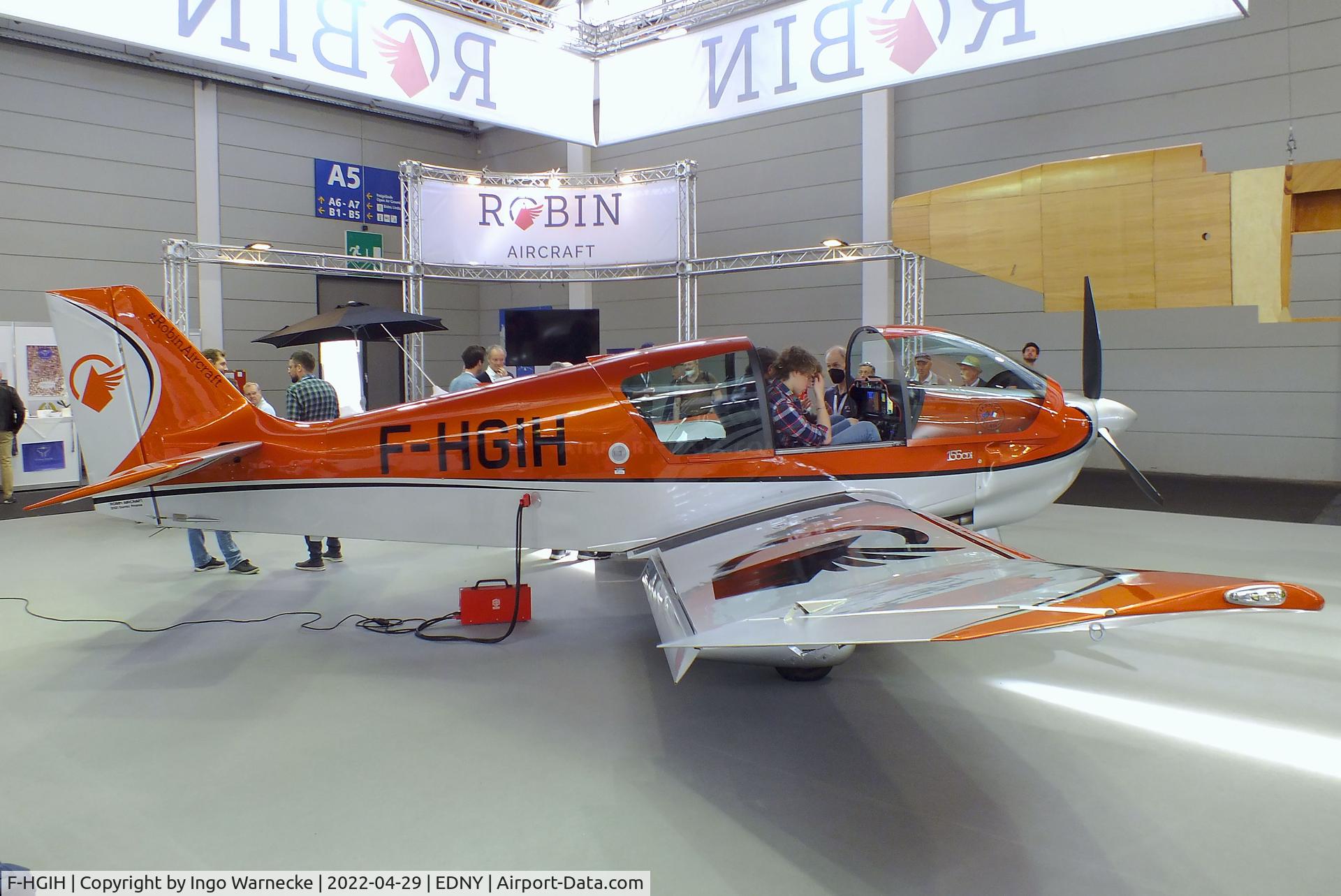 F-HGIH, Robin DR-400-140B Major C/N 2750, Robin DR.401-155CDI with Thielert Centurion (Continental CD-155) Jet A/diesel engine at the AERO 2022, Friedrichshafen
