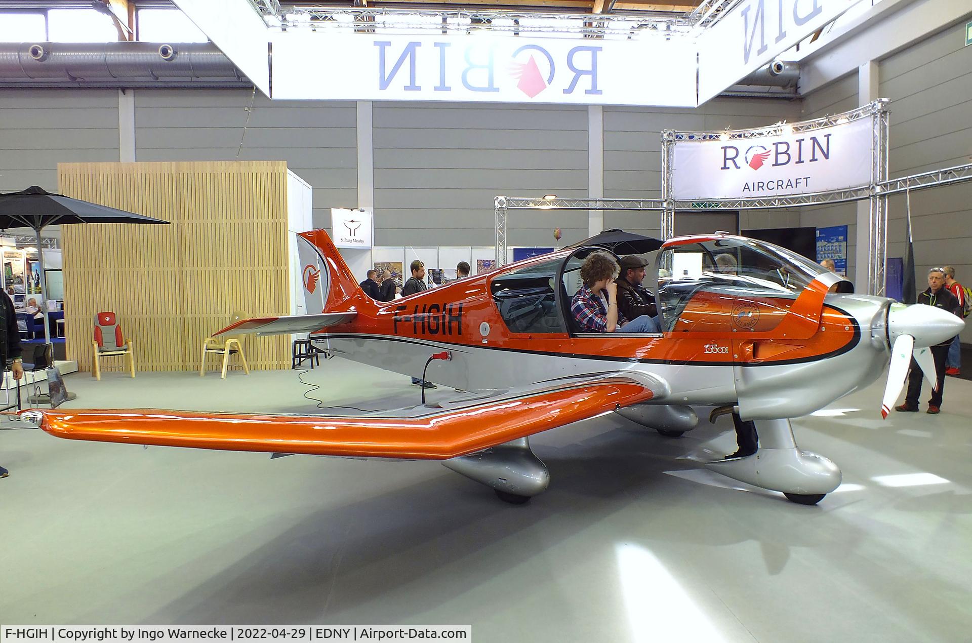 F-HGIH, Robin DR-400-140B Major C/N 2750, Robin DR.401-155CDI with Thielert Centurion (Continental CD-155) Jet A/diesel engine at the AERO 2022, Friedrichshafen