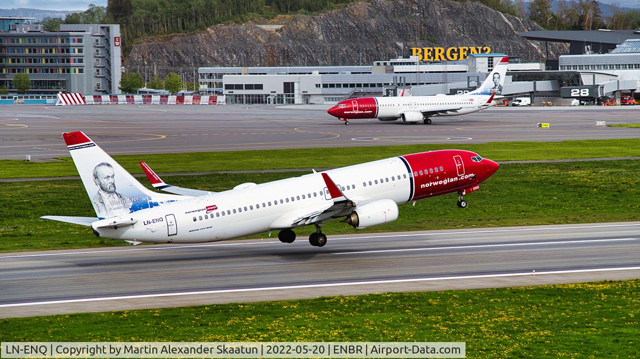 LN-ENQ, 2017 Boeing 737-8JP C/N 42092, Takeoff rwy. 17.