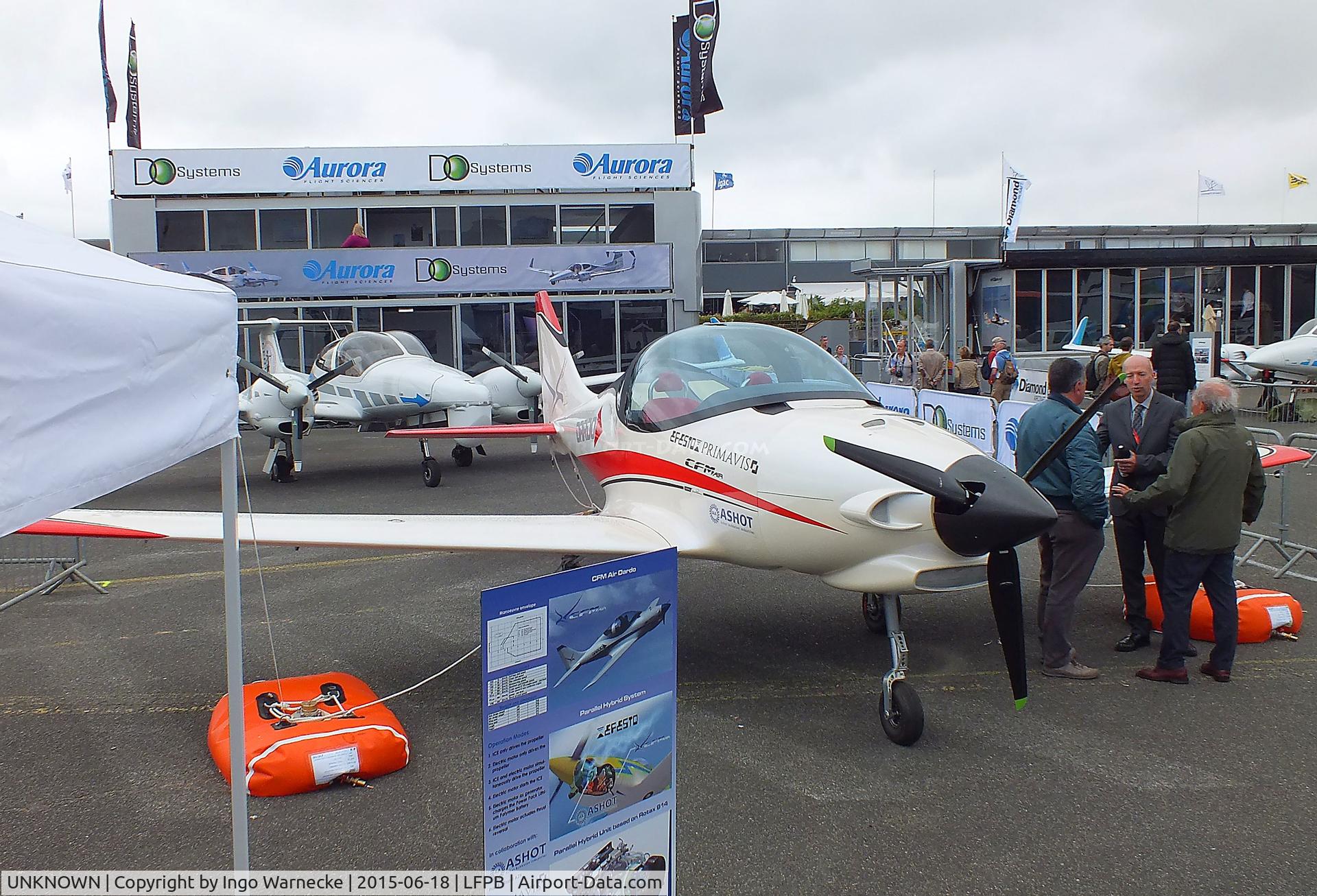 UNKNOWN, 2015 CFM-Air Dardo C/N 01, CFM Air Dardo hybrid with Rotax and electric motor at the Aerosalon 2015, Paris