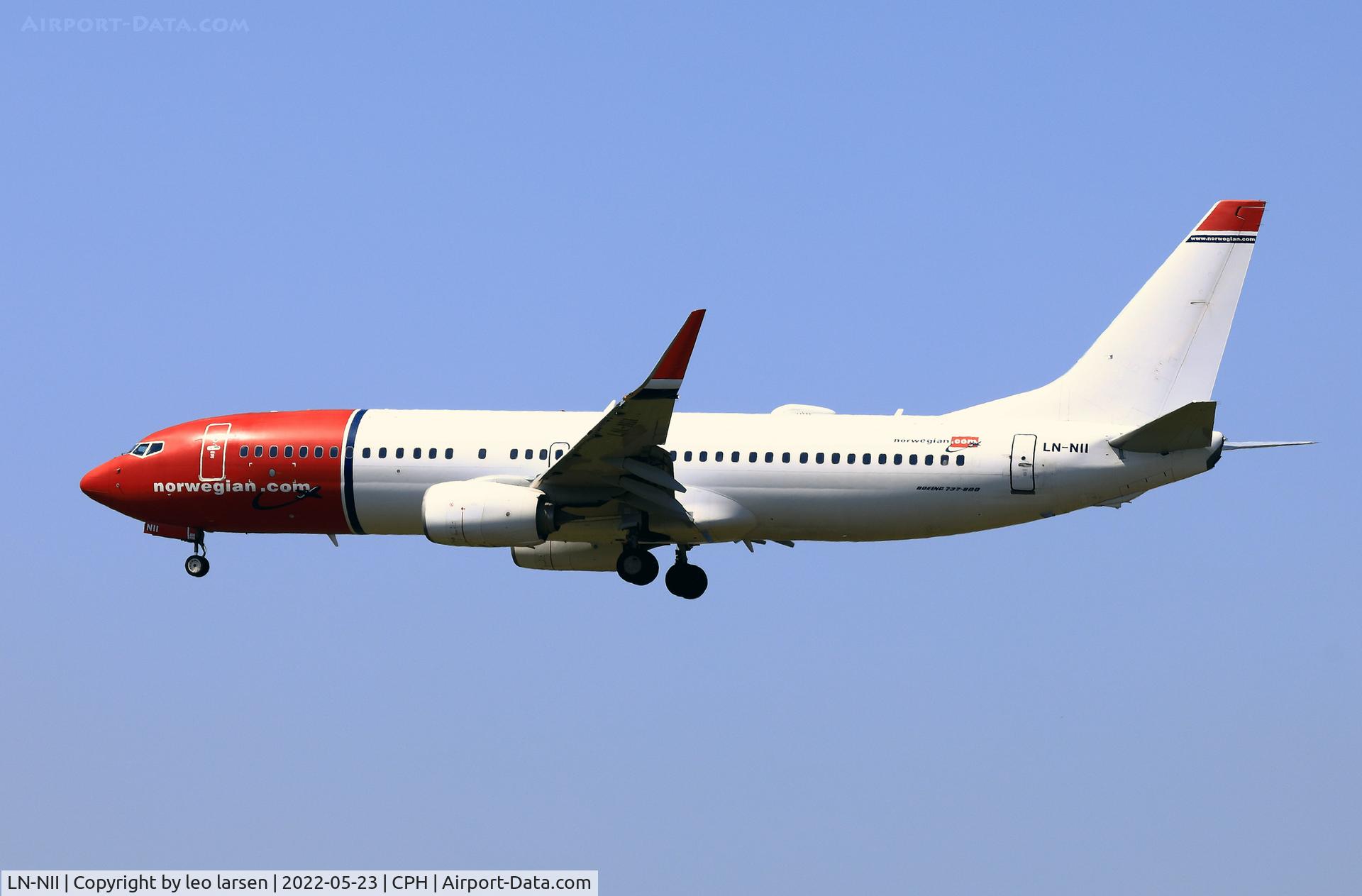 LN-NII, 2014 Boeing 737-8JP C/N 43877, Copenhagen 23.5.2022