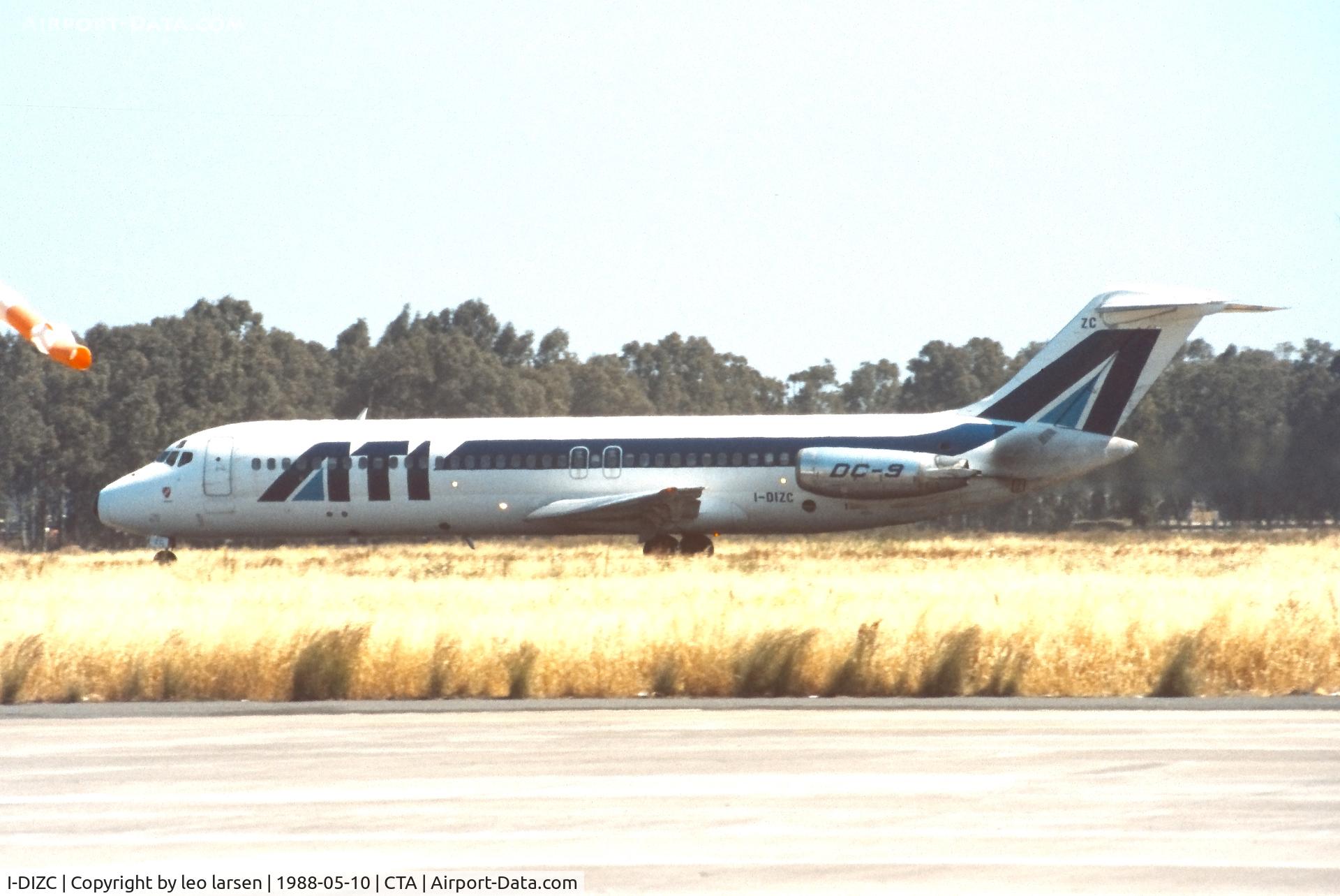 I-DIZC, 1969 Douglas DC-9-32 C/N 47435, Catania 10.5.1988