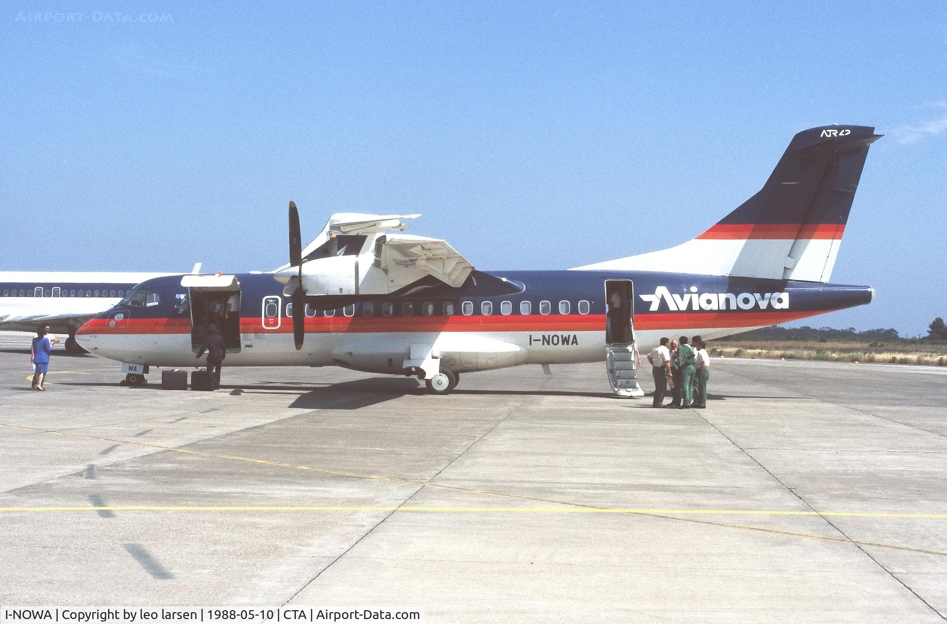I-NOWA, 1987 ATR 42-312 C/N 051, Catania 10.5.1988
