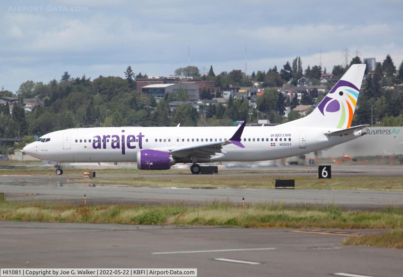 HI1081, 2018 Boeing 737-8 MAX C/N 44300, Originally built for UT Air. Aircraft name: Jaraqua