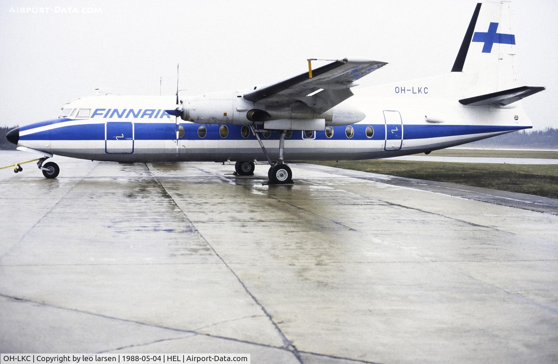 OH-LKC, 1964 Fokker F-27-200 C/N 10260, Helsinki 4.5.1988