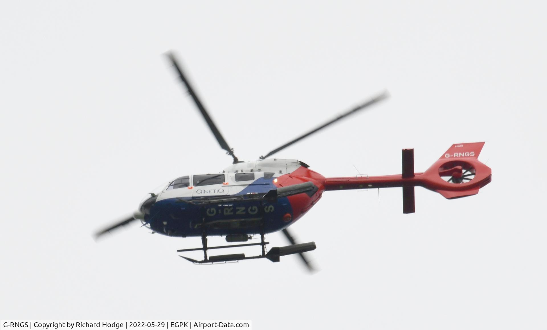 G-RNGS, 2020 Airbus Helicopters EC-145 (BK-117D-2) C/N 20215, Turning finals for Rw30 at Prestwick