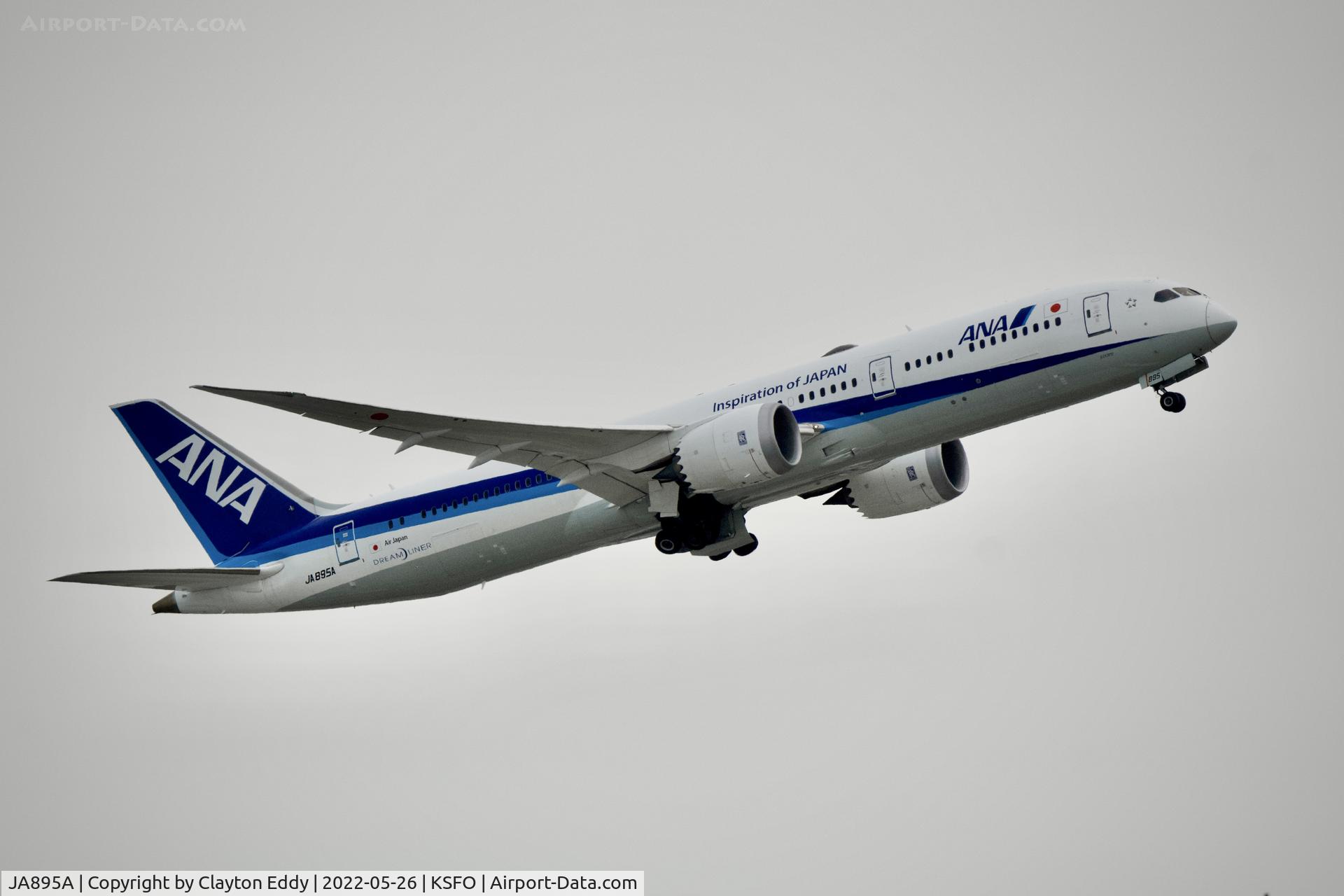 JA895A, 2017 Boeing 787-9 Dreamliner Dreamliner C/N 61520, Departing SFO 2022.