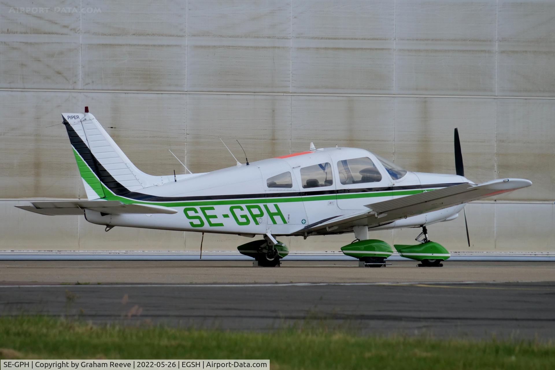 SE-GPH, 1977 Piper PA-28-161 Warrior II C/N 28-7716116, Parked at Norwich.