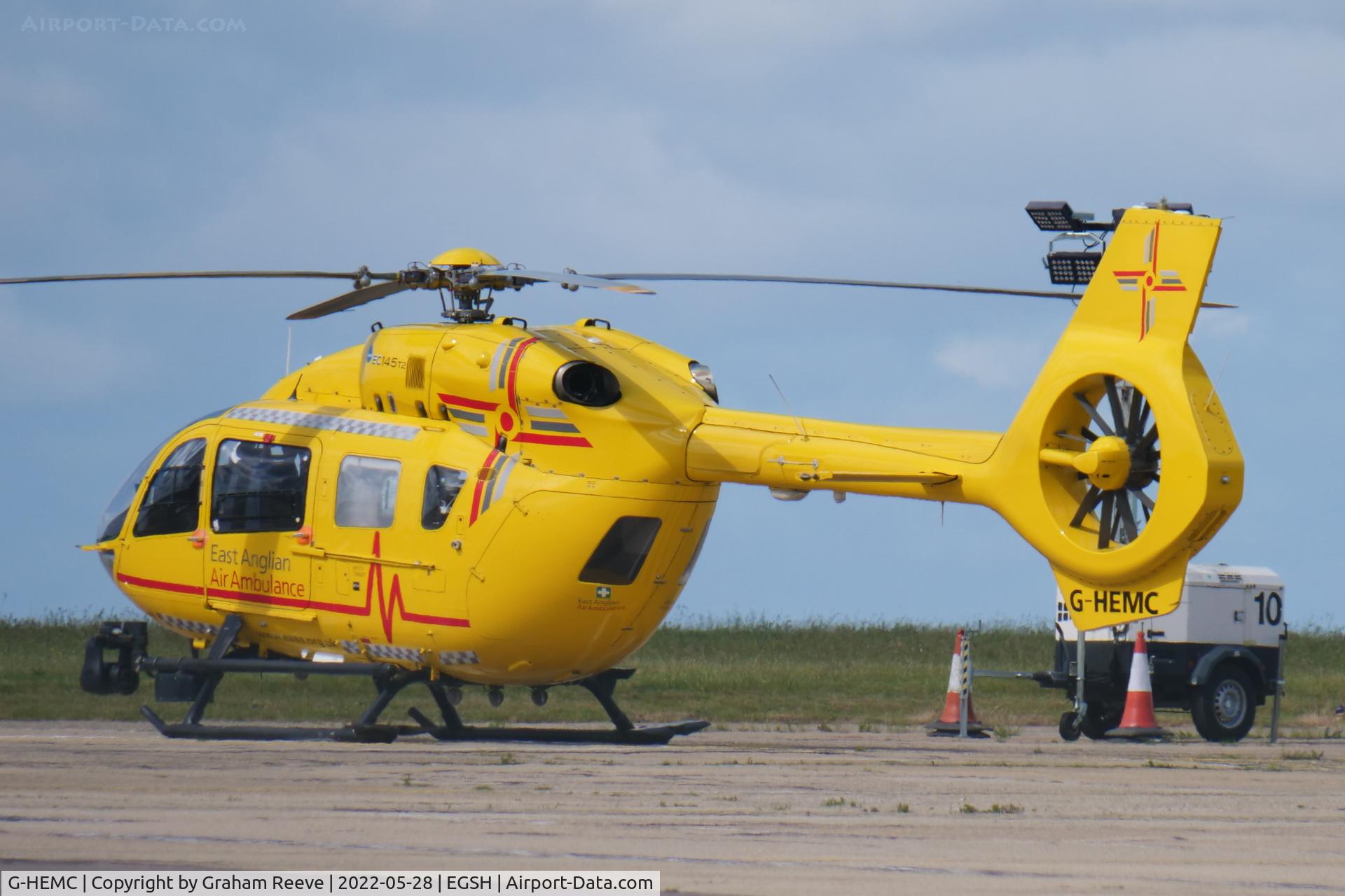 G-HEMC, 2014 Airbus Helicopters EC-145T-2 (BK-117D-2) C/N 20012, Parked at Norwich.
