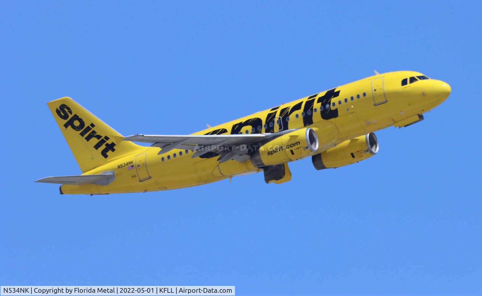 N534NK, 2008 Airbus A319-132 C/N 3395, FLL 2022