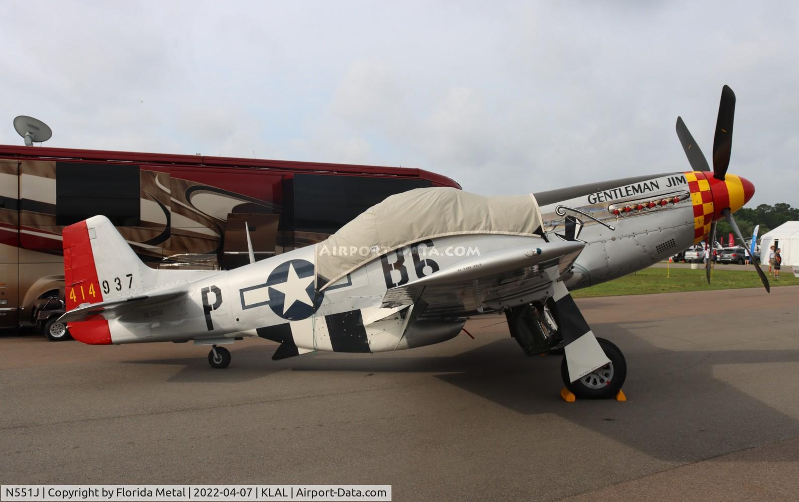 N551J, 1957 North American P-51D Mustang C/N 44-74230, Sun N Fun 2022