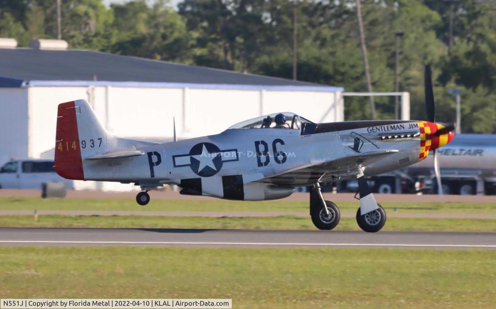 N551J, 1957 North American P-51D Mustang C/N 44-74230, Sun N Fun 2022
