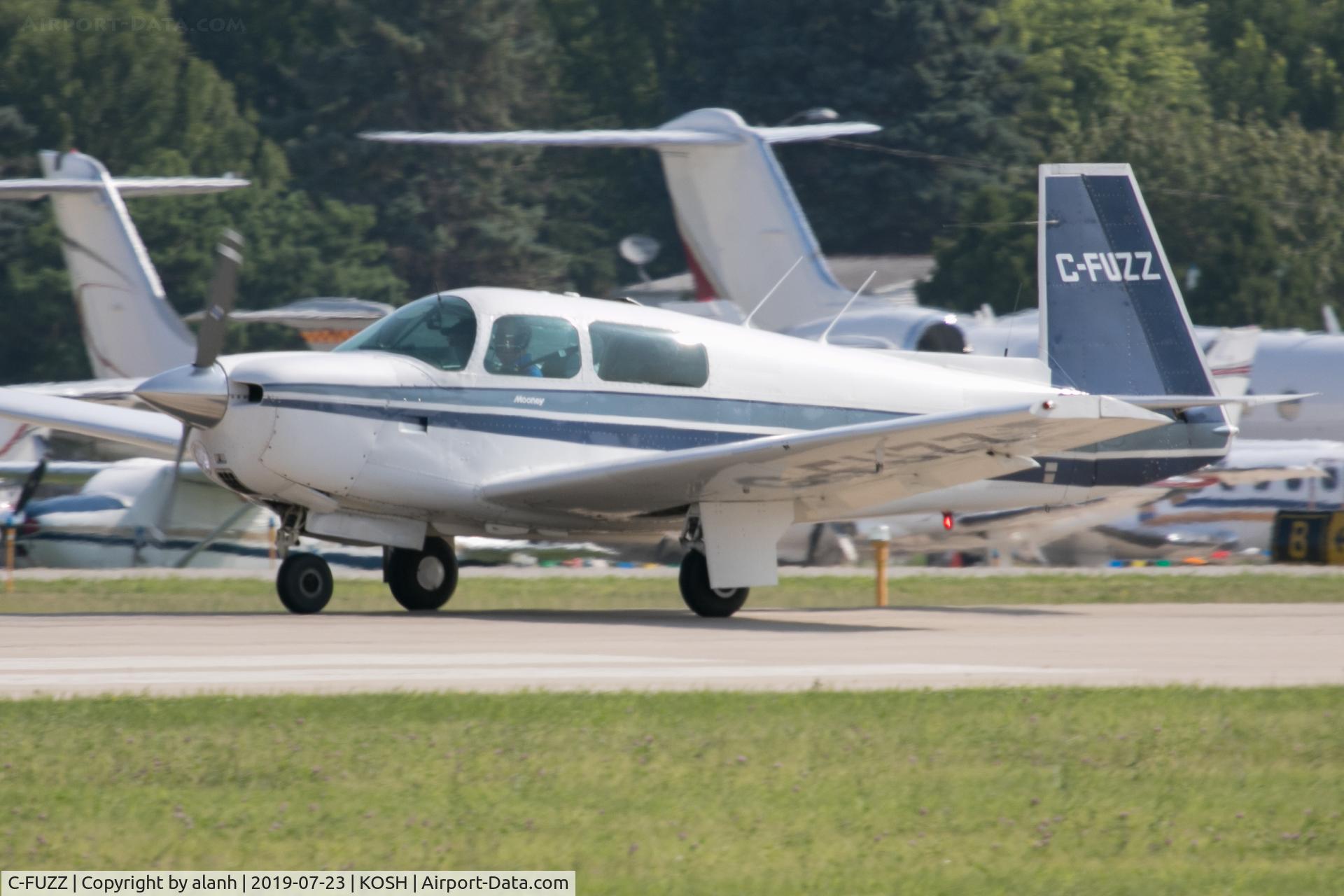 C-FUZZ, 1967 Mooney M20F Executive C/N 670185, Arriving at AirVenture 2019