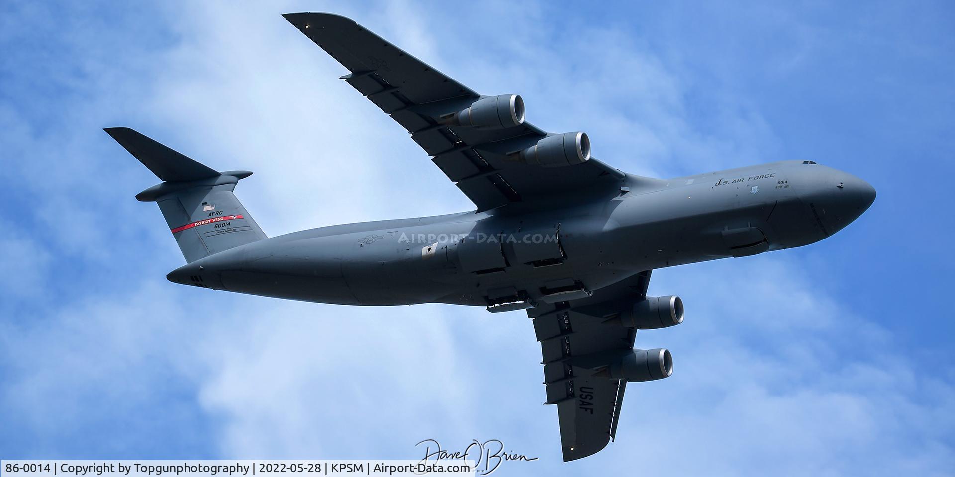 86-0014, Lockheed C-5M Super Galaxy C/N 500-0100, RODD20 off the deck heading back to KCEF