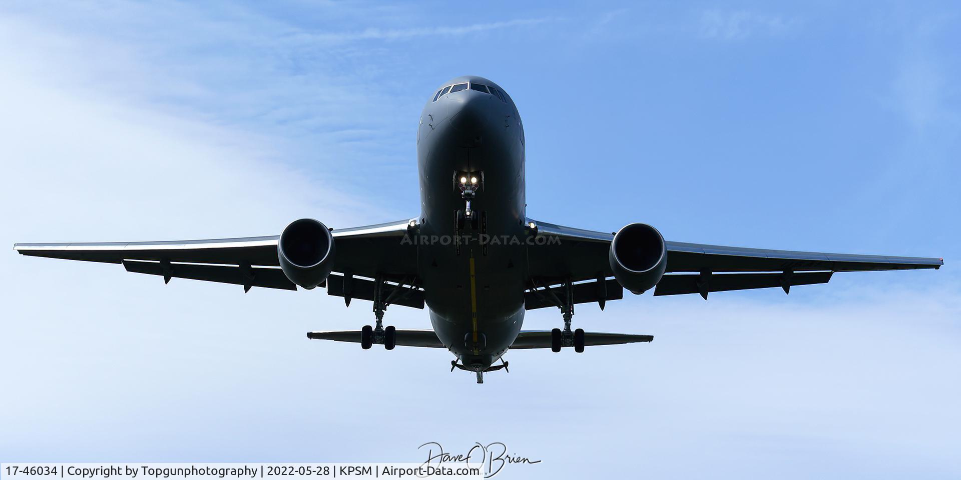 17-46034, 2018 Boeing KC-46A Pegasus C/N 34114, PACK82 coming in to land