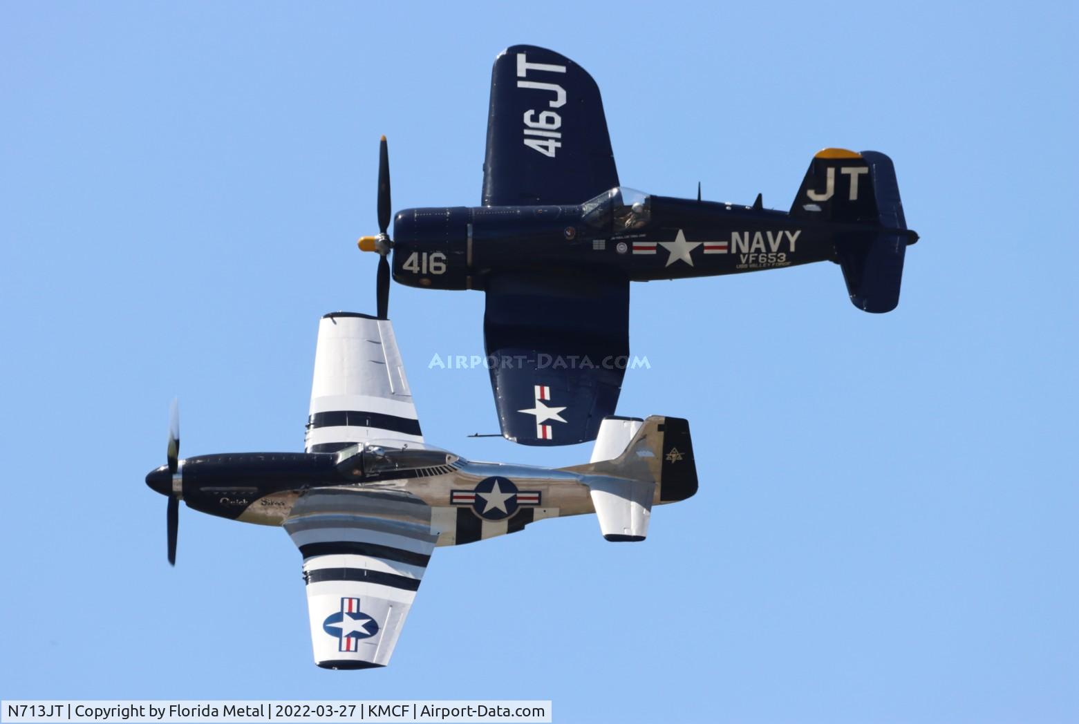 N713JT, 1945 Vought F4U-4B Corsair C/N 97143, MacDill Airfest 2022