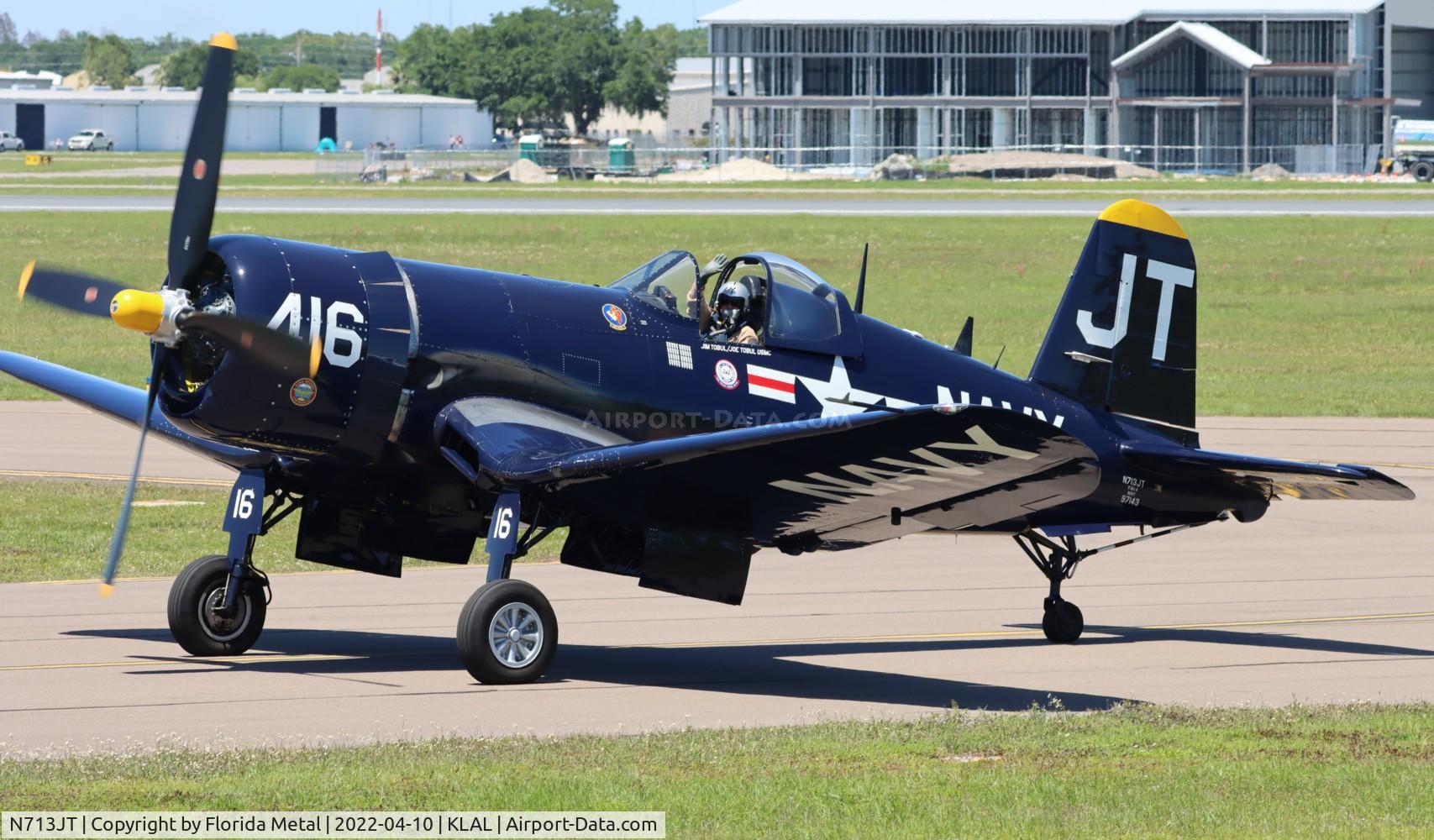 N713JT, 1945 Vought F4U-4B Corsair C/N 97143, Sun N Fun 2022