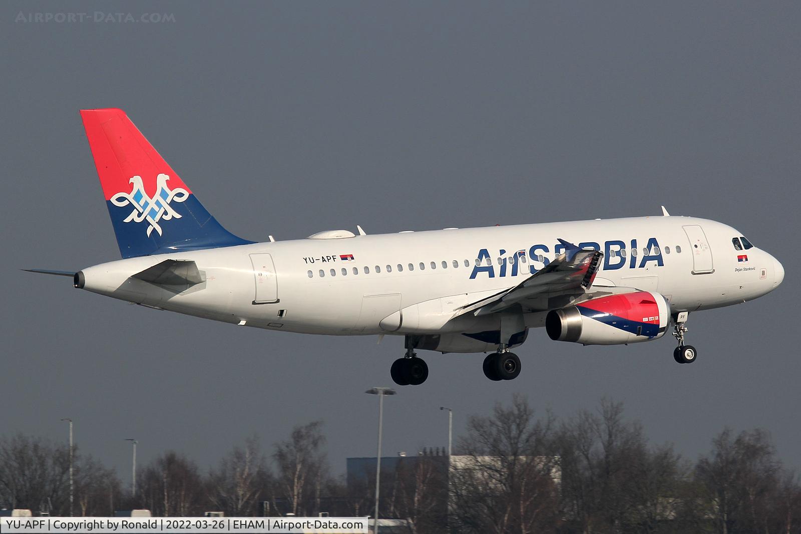 YU-APF, 2007 Airbus A319-132 C/N 3317, at spl