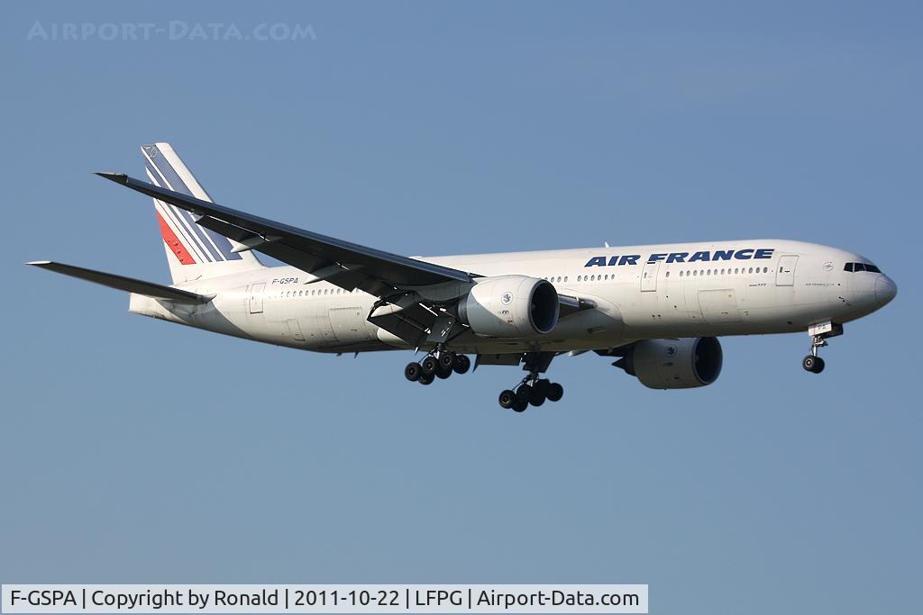 F-GSPA, 1998 Boeing 777-228/ER C/N 29002, at cdg