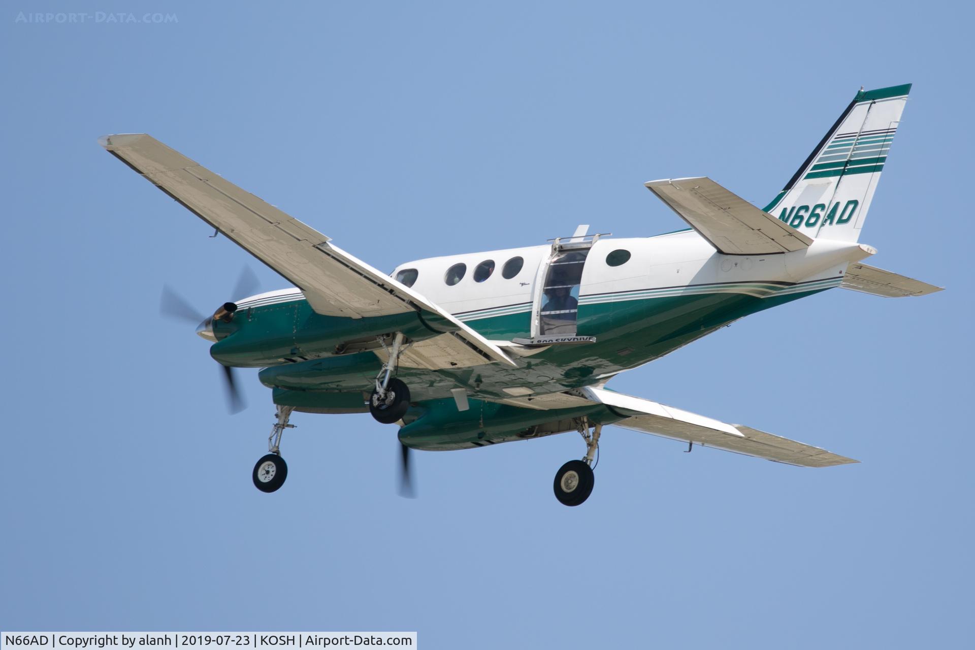 N66AD, 1968 Beech B90 King Air C/N LJ-380, Skydive lifter at AirVenture 2019