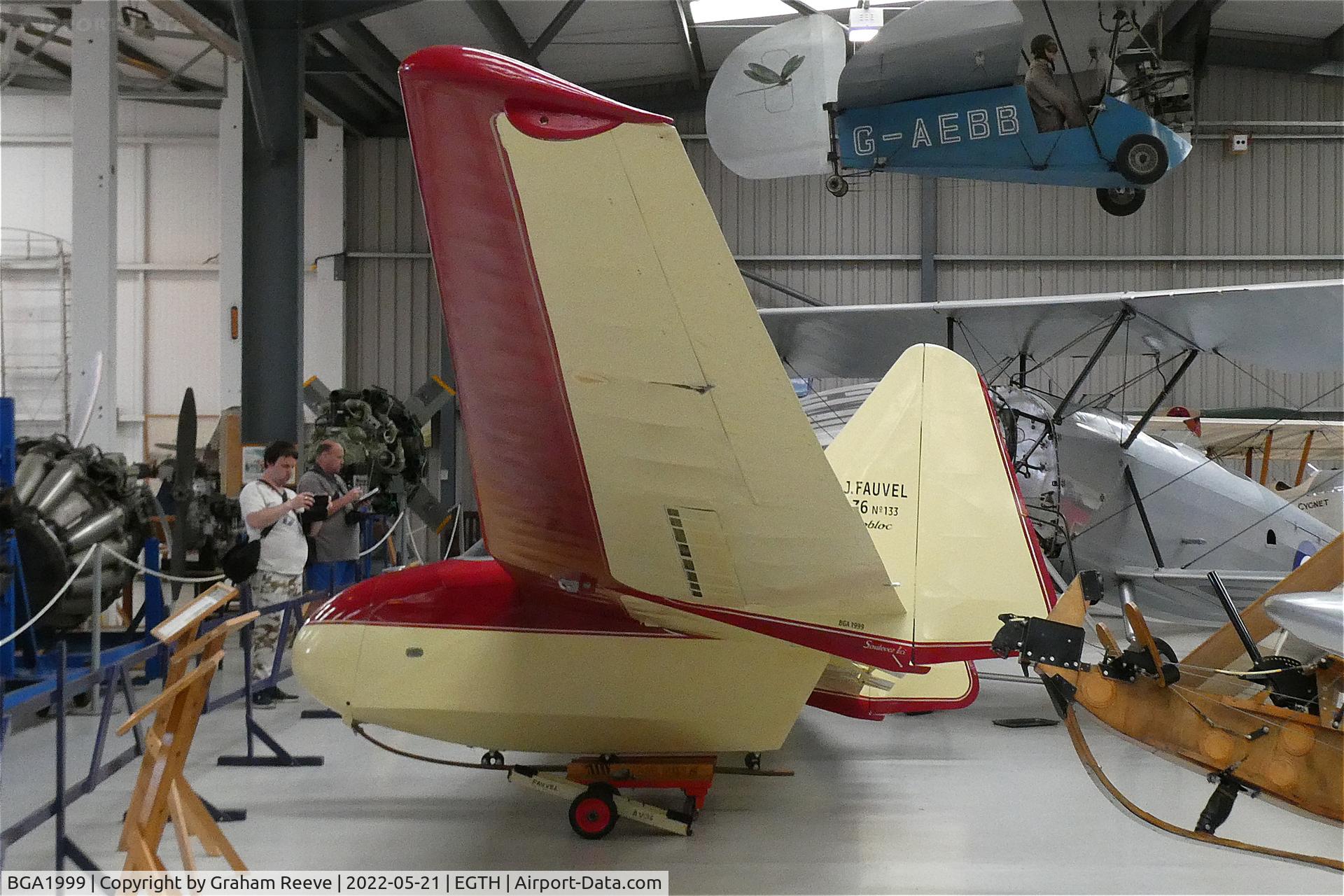 BGA1999, 1955 Fauvel AV-36 C/N 133, On display at the Shuttleworth Collection, Old Warden.
