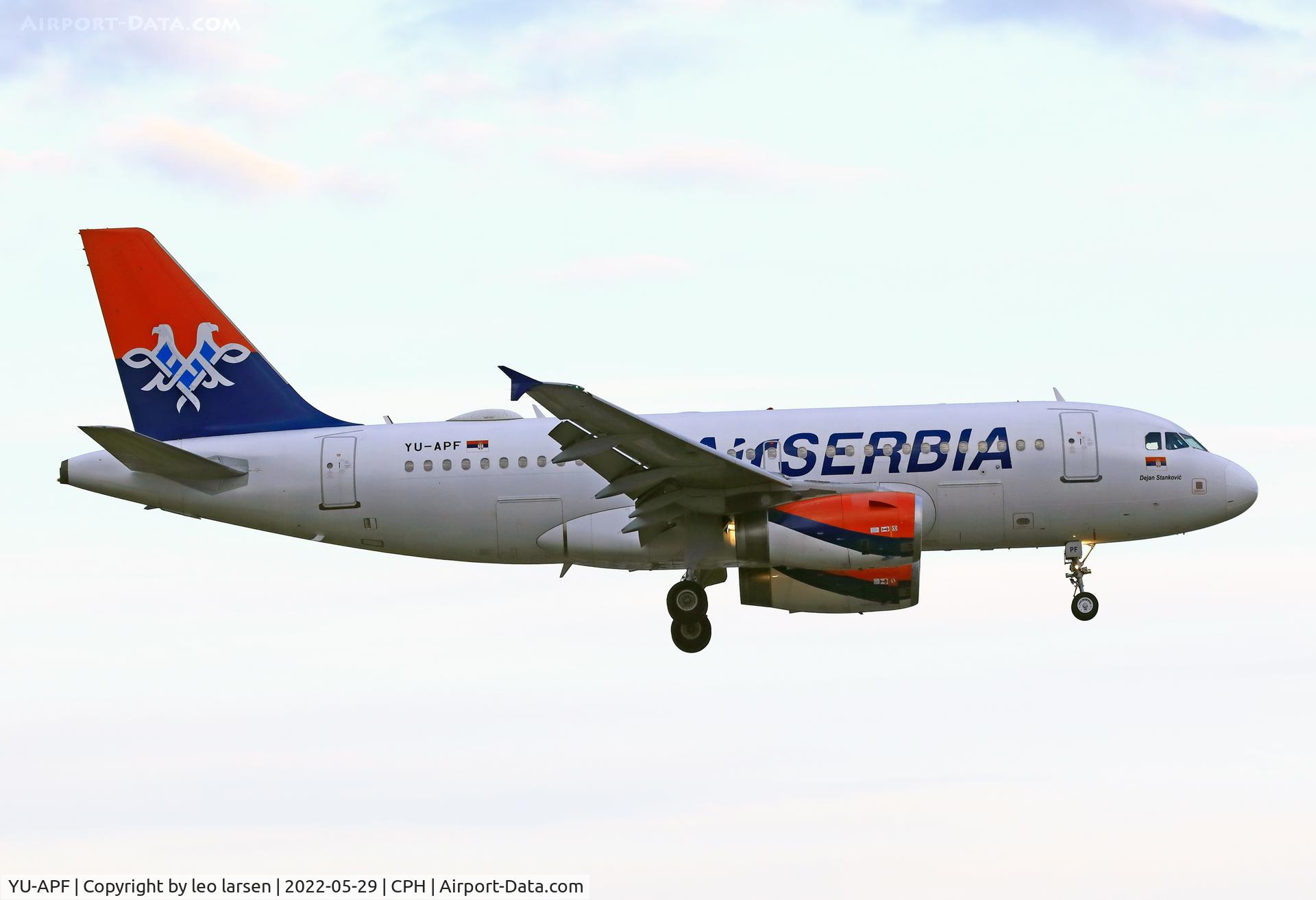 YU-APF, 2007 Airbus A319-132 C/N 3317, Copenhagen 29.5.2022