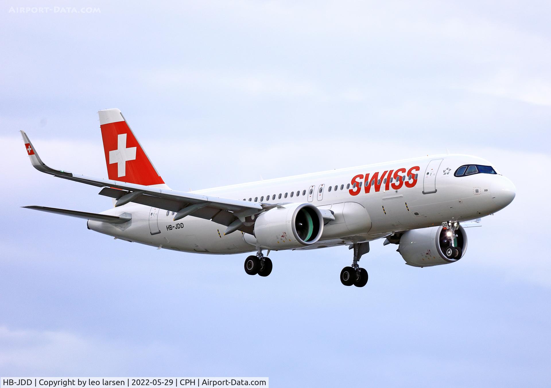 HB-JDD, 2021 Airbus A320-271N C/N 10944, Copenhagen 29.5.2022