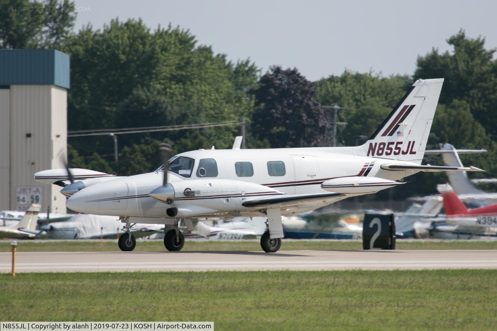N855JL, 1981 Piper PA-31T1 C/N 31T-8104045, Departure during AirVenture 2019