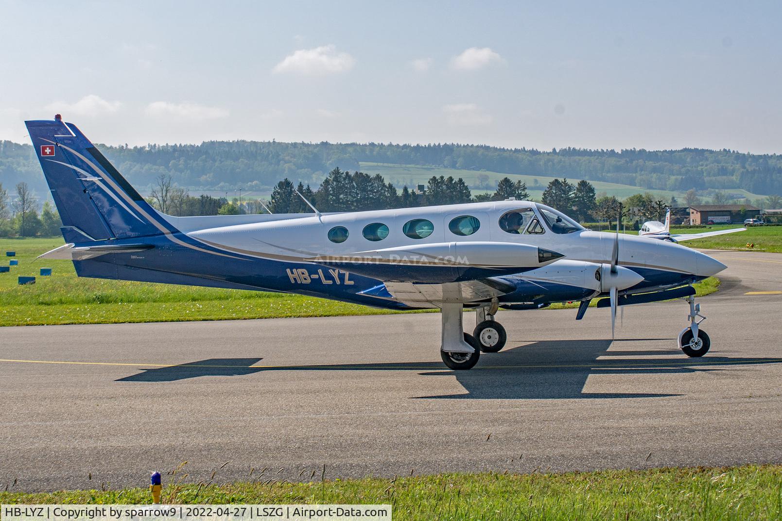 HB-LYZ, 1977 Cessna 340A C/N 340A0242, At Grenchen