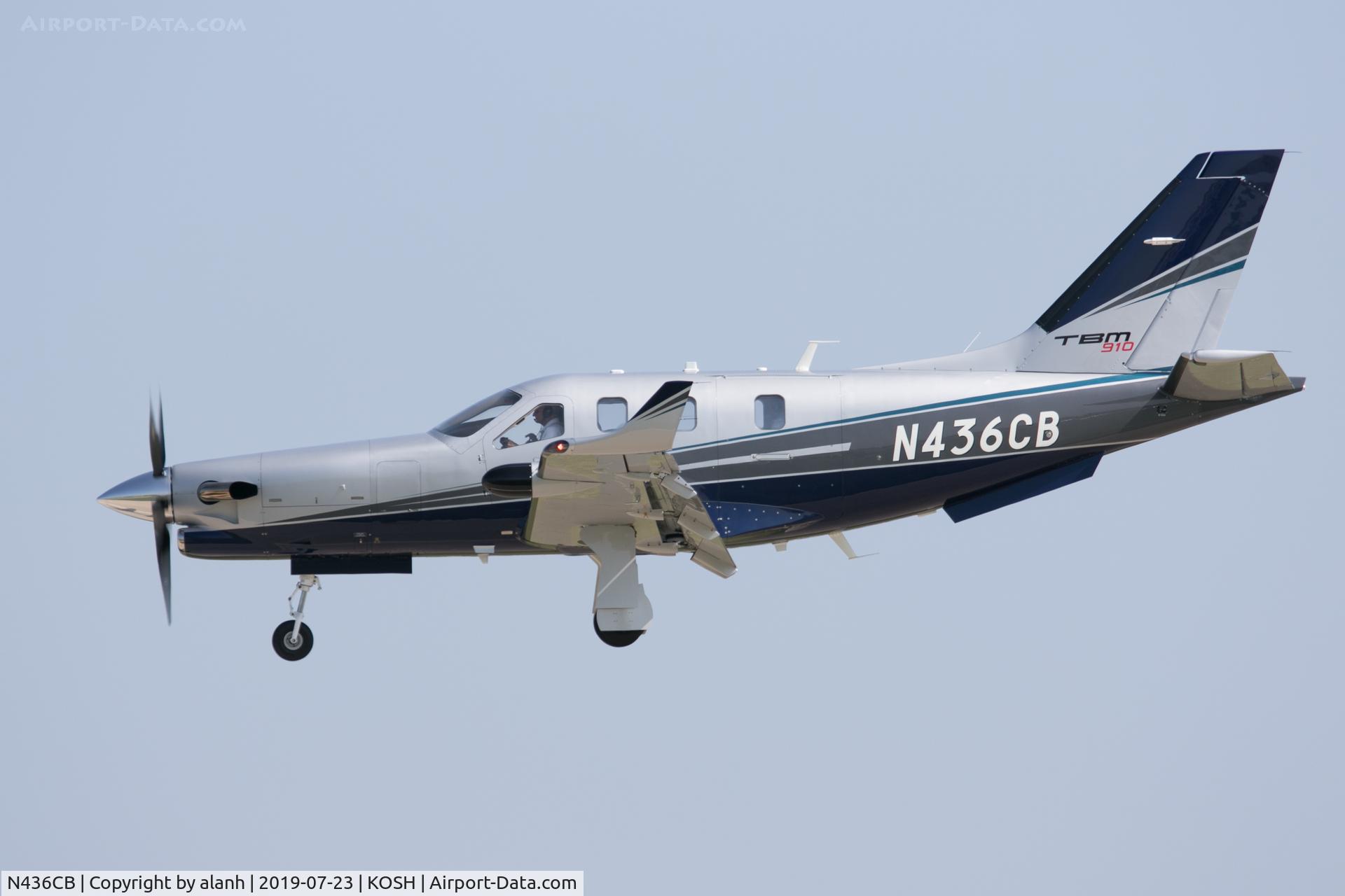 N436CB, 2018 Daher TBM-910 C/N 1264, At AirVenture 2019