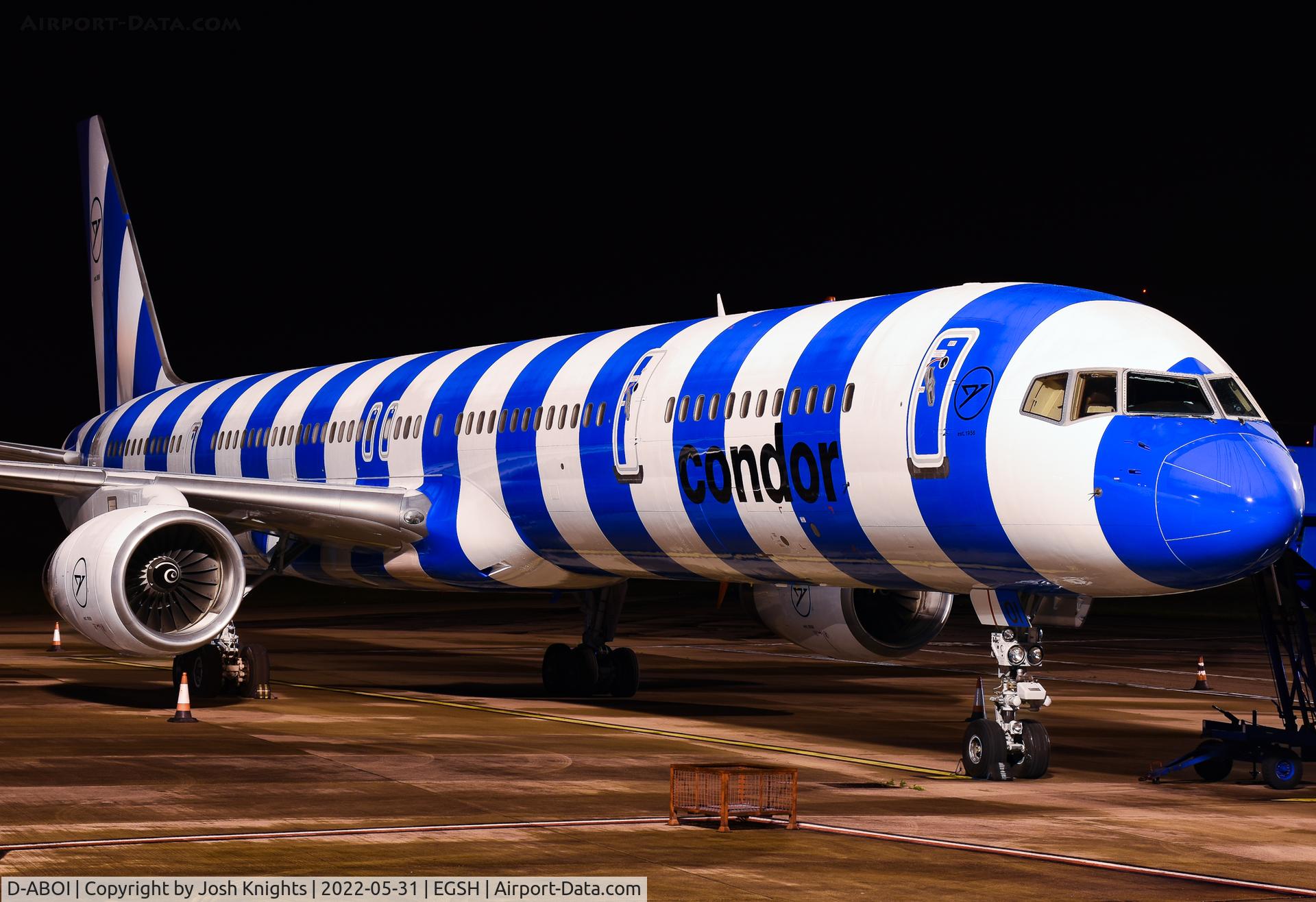 D-ABOI, 2000 Boeing 757-330 C/N 29018, Now Wearing the New Condor Livery, After Respray.