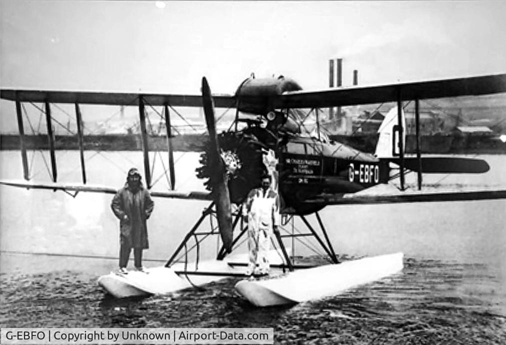 G-EBFO, De Havilland DH50 C/N 74, Photo shows aircraft outfitted as a floatplane.
Location unknown.