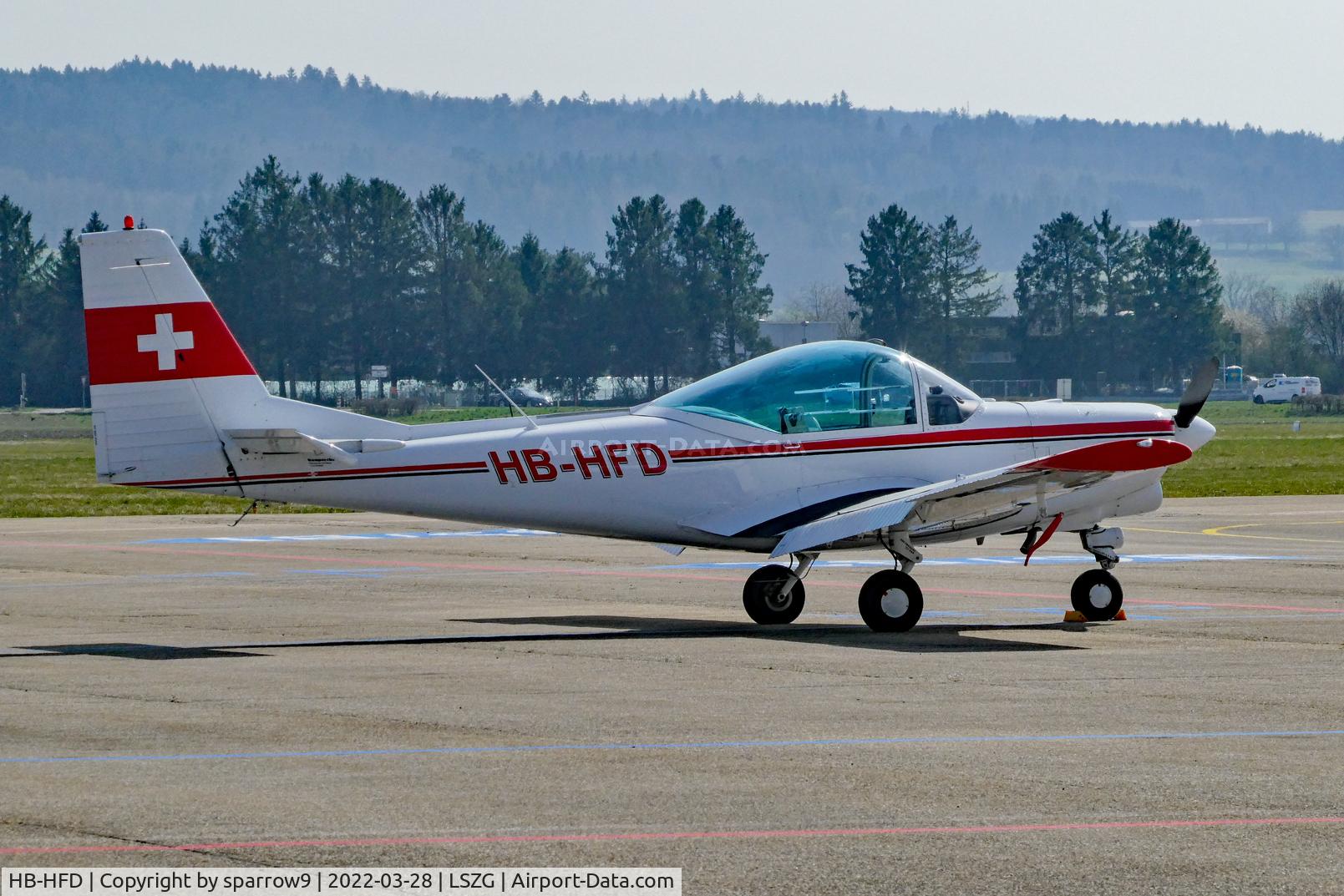 HB-HFD, 1976 FFA AS-202/18A-1 Bravo C/N 023, Parked at Grenchen