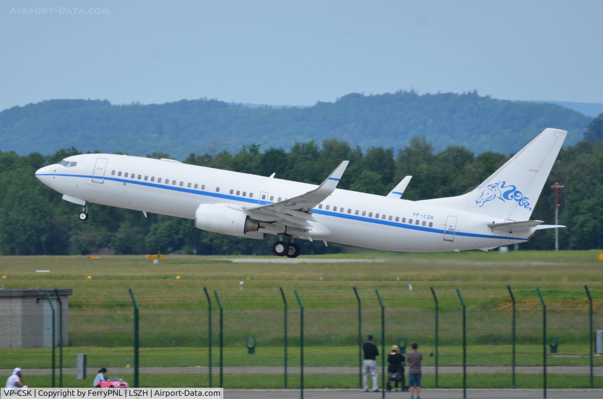 VP-CSK, 2005 Boeing 737-8GG C/N 34620, BBJ2 taking-off