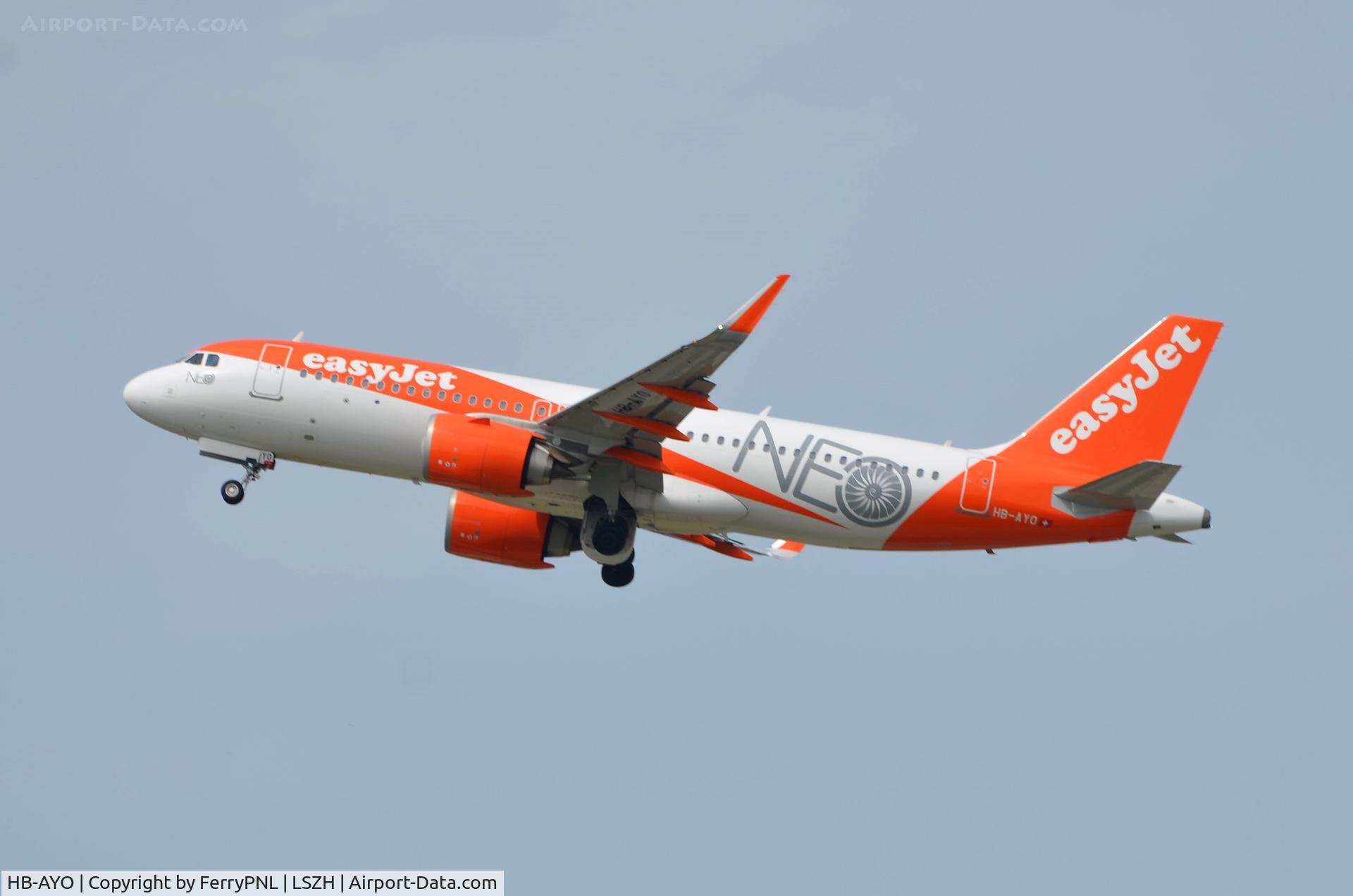 HB-AYO, 2021 Airbus A320-251N C/N 10118, Easyjet Swiss A320N departing