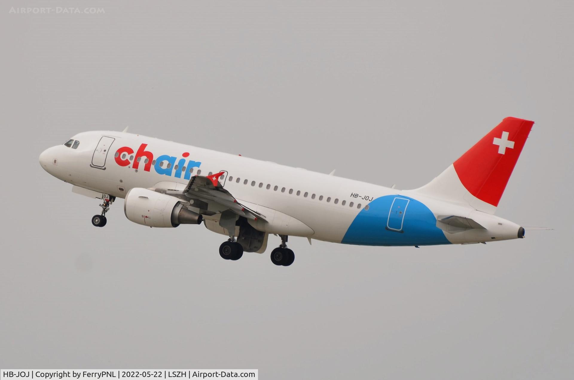 HB-JOJ, 2007 Airbus A319-112 C/N 3024, CHAir A319 taking-off