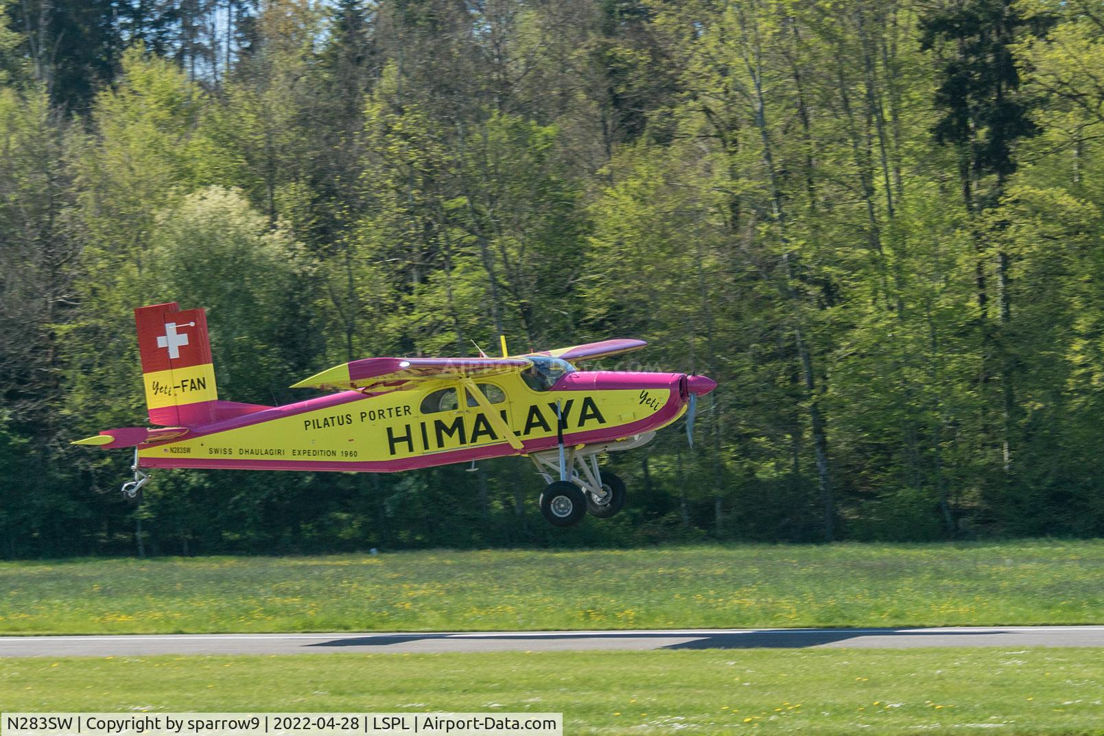 N283SW, 1962 Pilatus PC-6/350-H2 C/N 540, Painted as the first PC-6 prototype (HB-FAN), which was used for Swiss Dhaulagiri Himalaya Expedition May 1960 .You should hear the engine-sound.