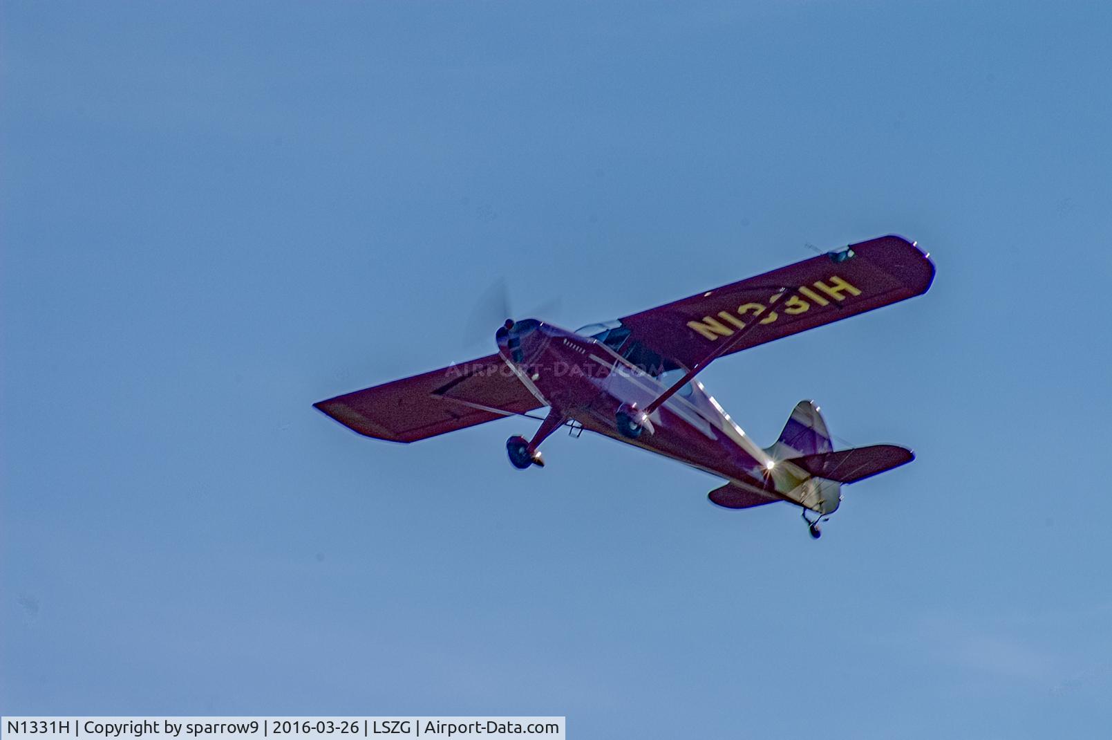 N1331H, 1949 Aeronca 15AC Sedan C/N 15AC-371, Overflying Grenchen airport