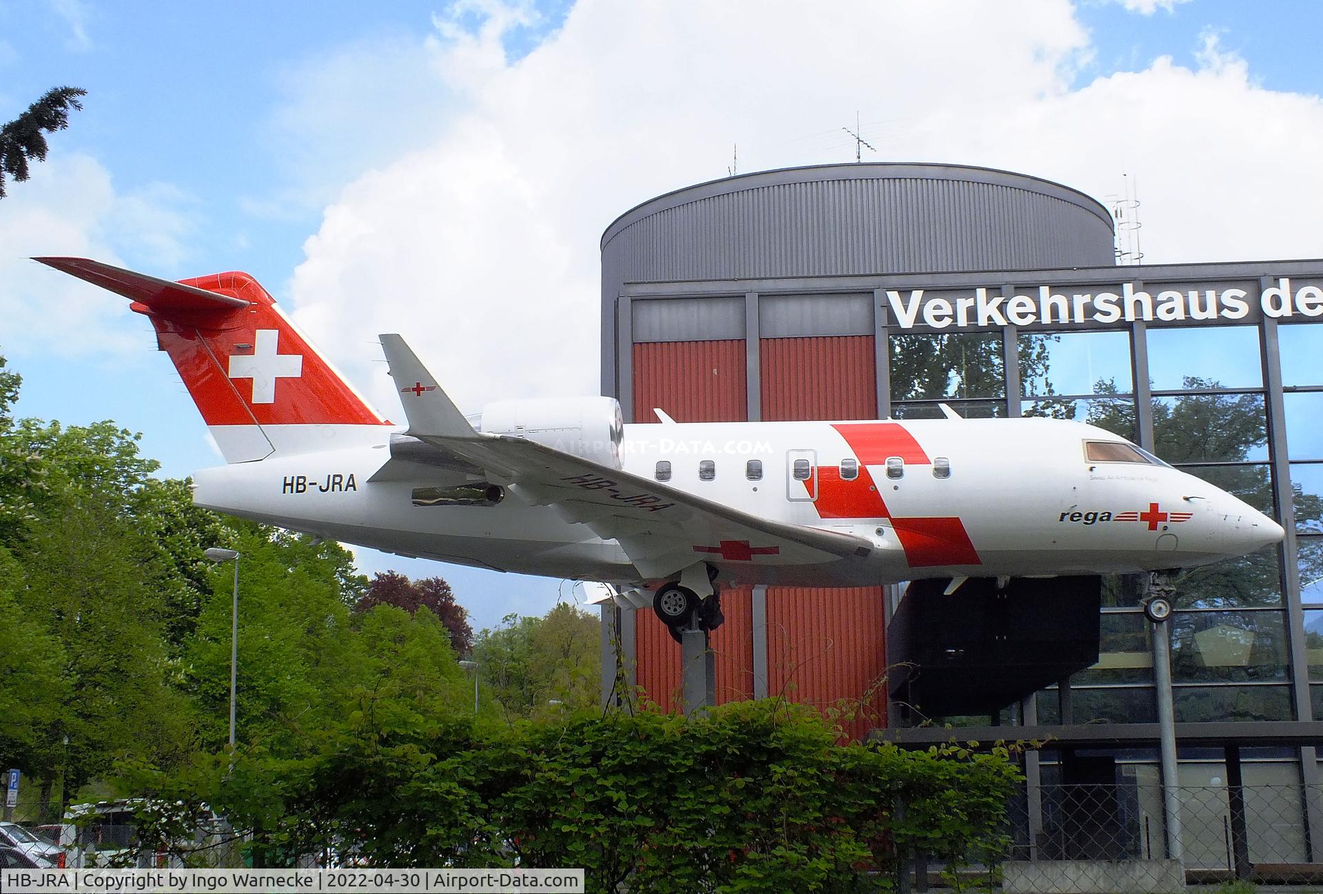 HB-JRA, 2002 Bombardier Challenger 604 (CL-600-2B16) C/N 5529, Canadair (Bombardier) CL-600-2B16 Challenger 604 at the Verkehrshaus der Schweiz, Luzern (Lucerne)