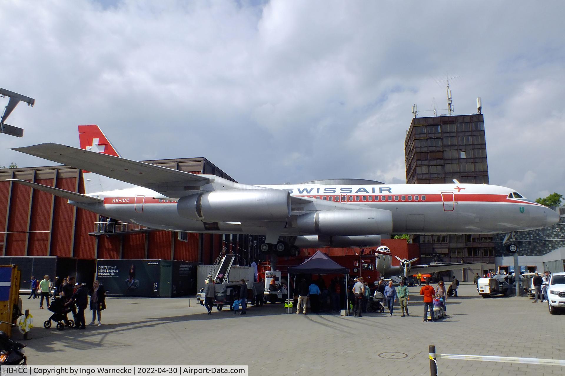 HB-ICC, 1961 Convair CV-990-30A-6 Coronado C/N 301012, Convair CV-990-30A-6 Coronado at the Verkehrshaus der Schweiz, Luzern (Lucerne)