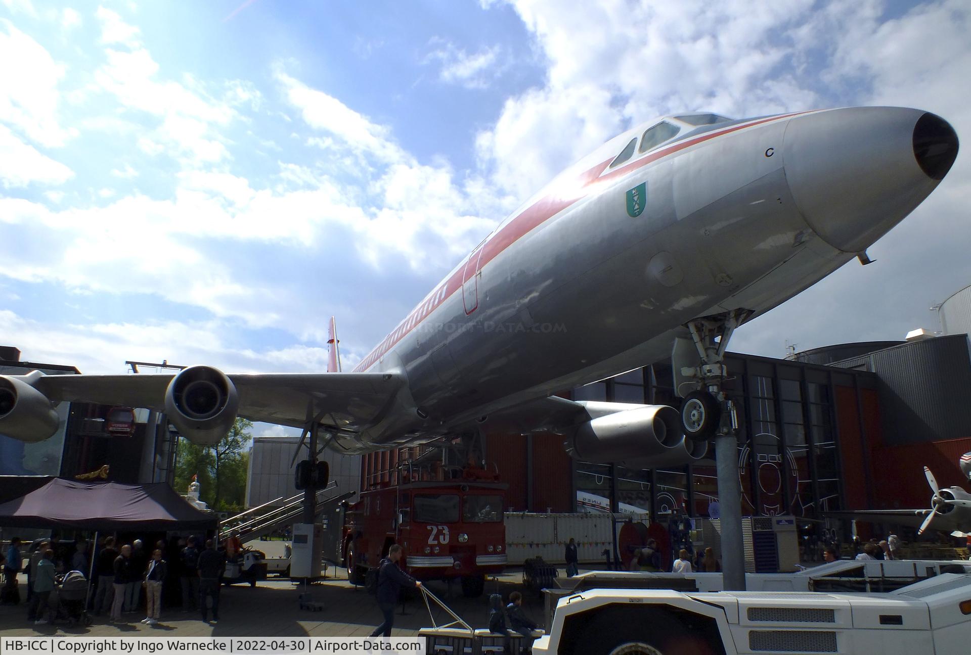 HB-ICC, 1961 Convair CV-990-30A-6 Coronado C/N 301012, Convair CV-990-30A-6 Coronado at the Verkehrshaus der Schweiz, Luzern (Lucerne)