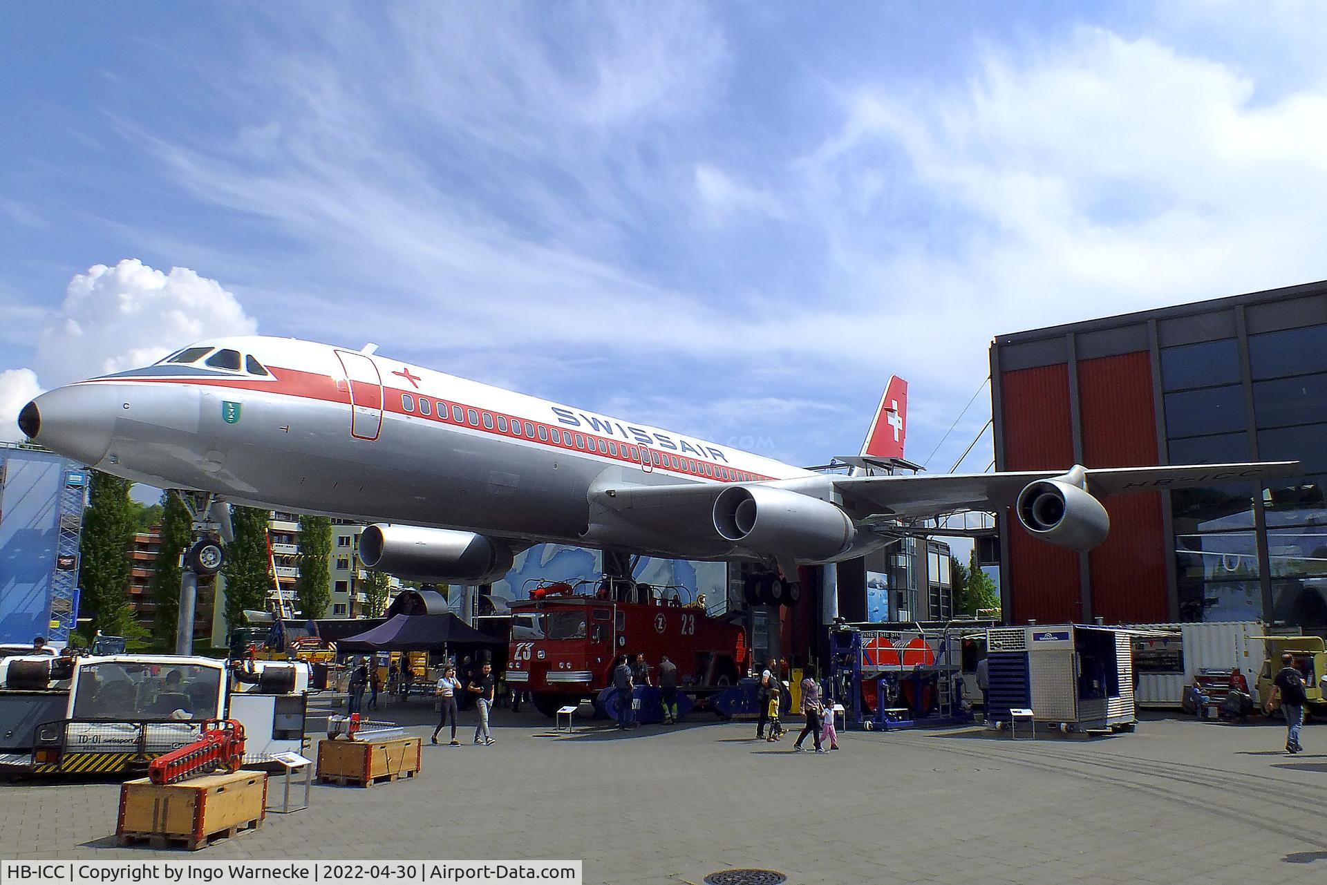 HB-ICC, 1961 Convair CV-990-30A-6 Coronado C/N 301012, Convair CV-990-30A-6 Coronado at the Verkehrshaus der Schweiz, Luzern (Lucerne)