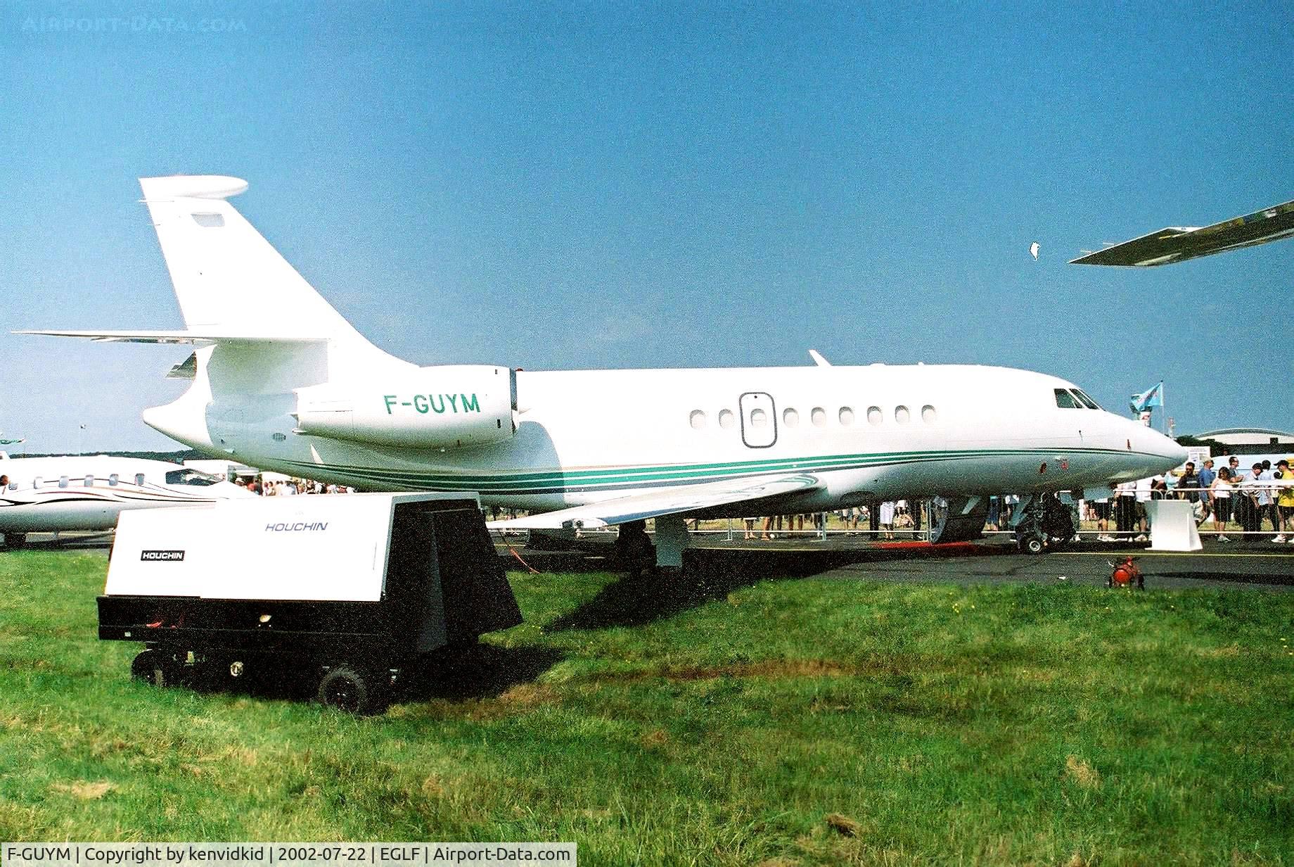 F-GUYM, 2002 Dassault Falcon 2000 C/N 191, At Farnborough International 2002.