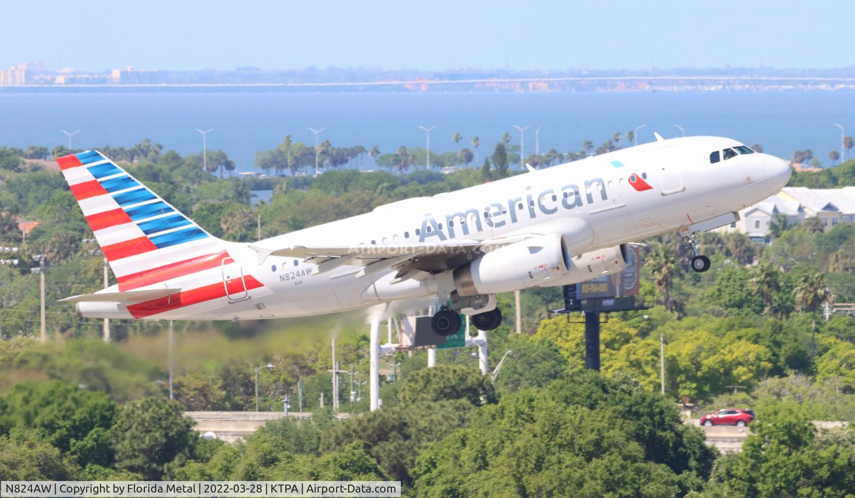 N824AW, 2001 Airbus A319-132 C/N 1490, TPA 2022