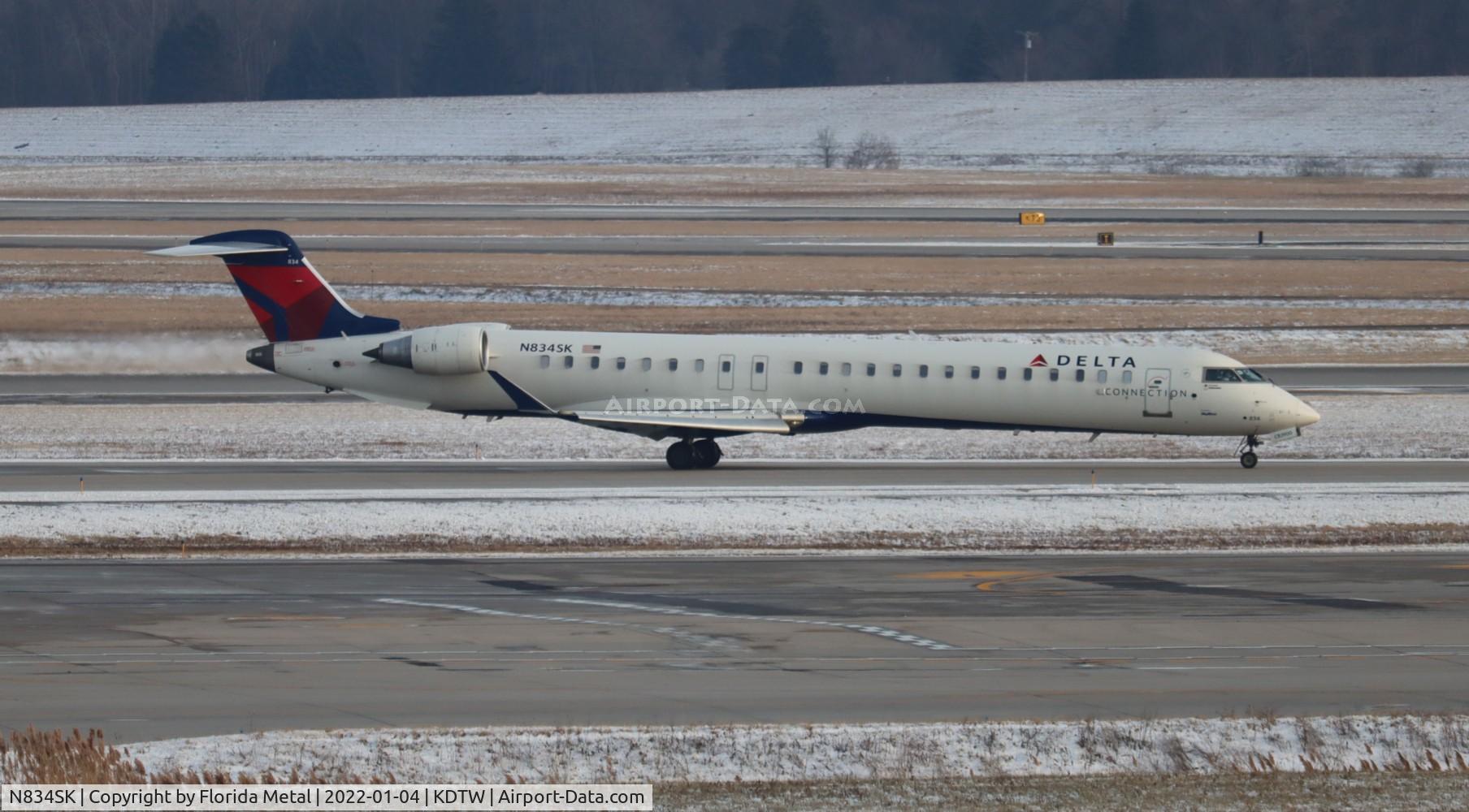 N834SK, 2019 Bombardier CRJ-900 C/N 15458, DTW 2022